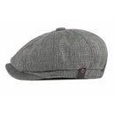 Men Newsboy Cap Thin Vintage Herringbone Octagon Spring Summer Cap Breathable Women Casual Striped Berets Flat Hat