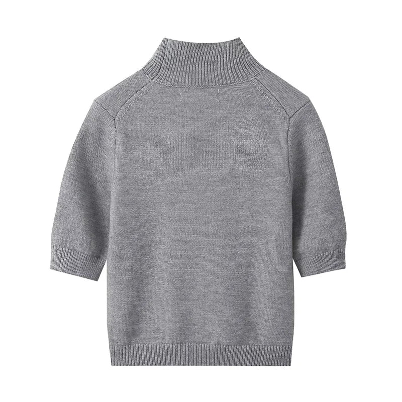 Women Neck Sweater Pullover Simply Leisure Spring Clothing Knitted Top