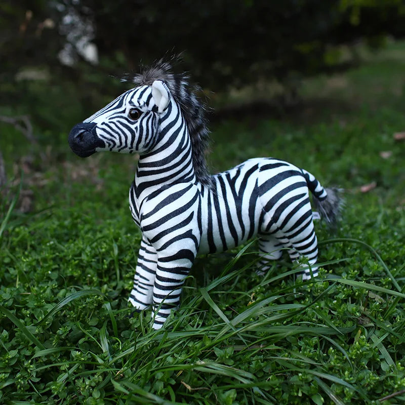 Zebra Plush Dolls Stuffed Animal Realistic Horse Classic Toy Gift