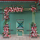 Party Decorations Customized Pink Greenery Artificial Rose Hydrangea Flower Arrangement Event Backdrop Props valentine's day