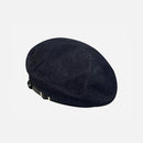 Retro Belt Buckle Design Denim Berets for Women Spring Autumn Casual