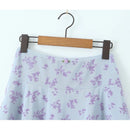 Women Floral Mesh Mini Skirt Sexy Elastic Low Waist A-line Ladies Holiday Summer Skirts