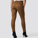 Women Pencil Pants Elastic Slim Tan Soft Trousers Ladies Casual
