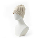 Cashmere Wool Knit Hat Ladies Winter Solid Warm Ear Protection Hat Cover Head Cap High-End Adult Accessories