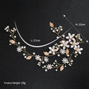 Handmade Blossom Headpiece Wedding Pearls Headbands Bridal Jewelry Hair Accessories for Women Hairstyle