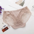 Women Soft Knit Lace Briefs Breathable Underwear
