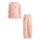 Kids Girls Boys Fleece Pajama Set Sleepwear Children Outfits Nightwear Pullover