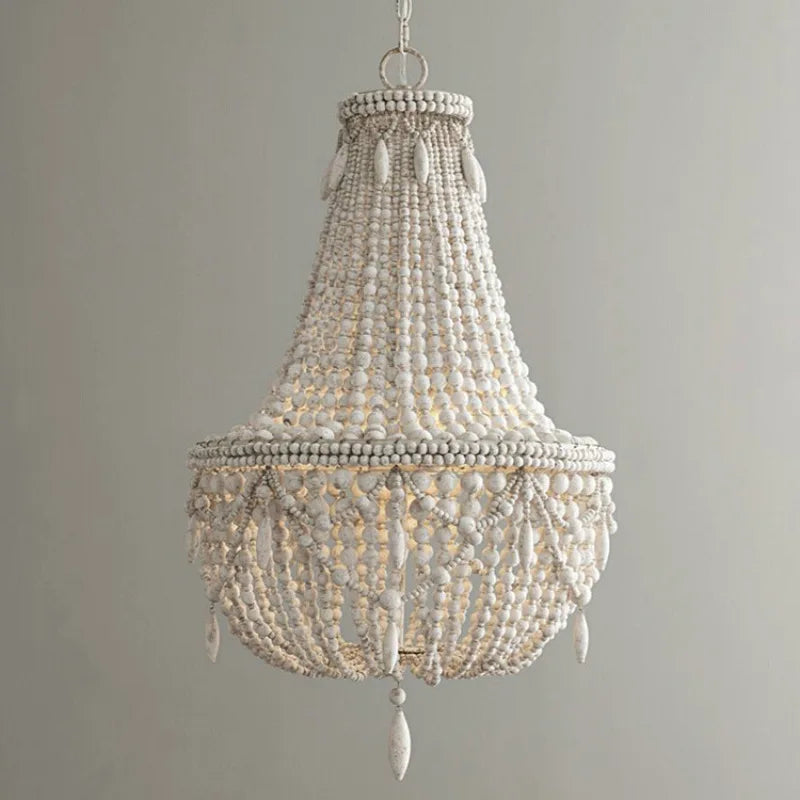 Nordic Wood Beads Bohemia Living Room Dinning Room Chandelier Pendant Lamp
