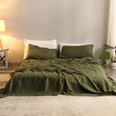 Bed Sheet Set 4 Piece Linen Bedding Sheet 2 Pillowcases Flax Sheets Set Bedding Set