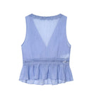 Women Solid Bowed Lace Up Pullover Vest Female Chic Lady Tanks Tops