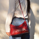 Grab leather one-shoulder dumpling bag Women's tanned tote Casual bag