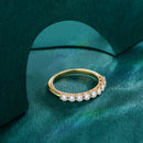 Luxury Round Cut Ring for Women Solid Ring Engegament Wedding Band Fine Party