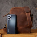 Retro Leather Shoulder Bag For Men Vintage Genuine Leather Cross body Bag Casual Outdoor Satchels Messenger Bag