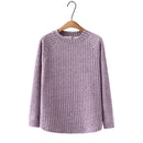 Spring Winter Fleece-lined Stripe Sequins Basic T-shirt Women's Warm Wear Inside Tops