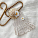 Spring Summer Pet Clothes Kitten Puppy Lovely Princess Skirt Small and Medium-sized Dog Vest Solid Dress