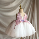 Floral Girls Dresses Kids Wear White Flower Girl Dresses for Wedding Toddle Dress