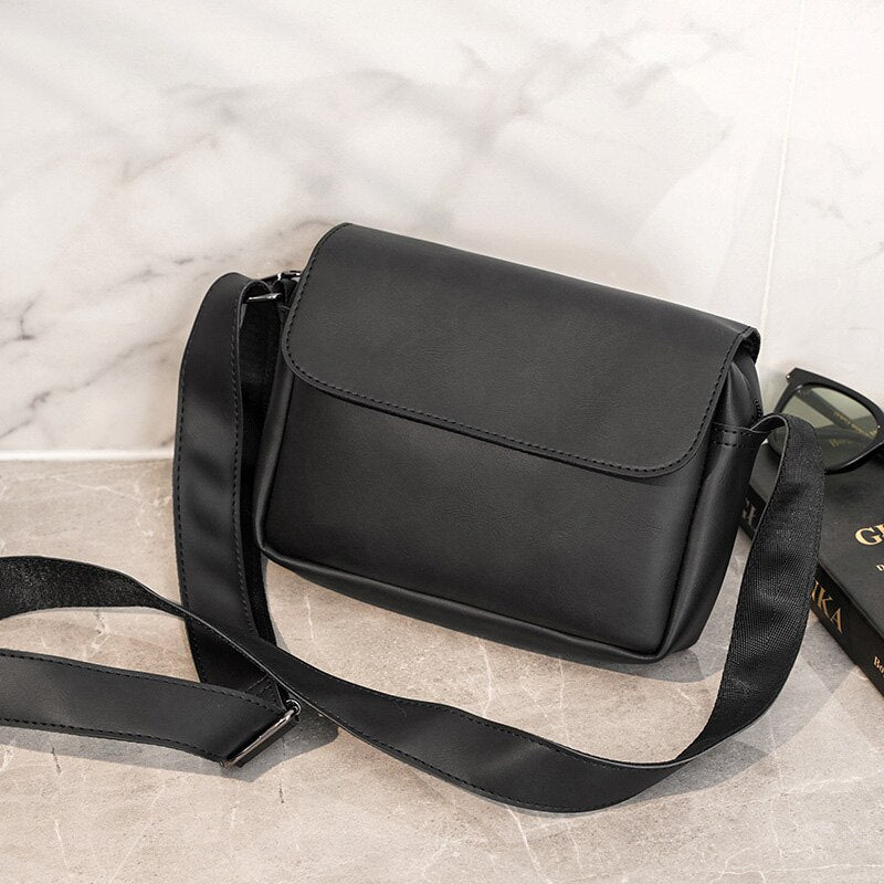 Vintage Solid Crossbody Bags Luxury Leather Waterproof Handbag New Multifunction Single Shoulder Bags For Male
