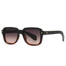 Sunglasses Women Square Gradient Shades UV400 Retro Rivets Men Sun Glasses