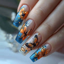 Acrylic Latest Luxury Nails Long Ballerina White French Press On Nails