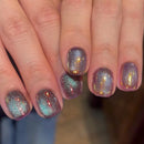 24pcs Nails Short with Charms Designs Adhesive Nail for Girls Press on Nails