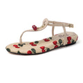 Summer Shoes Wedges Low Heels Emboridery Sweet Gladiator Flip Flops Elegant Women Sandals