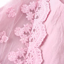 Summer Teenager Floral White Sleeveless Lace Mesh Ball Gown Dress With Bag For Kids Baby Girl