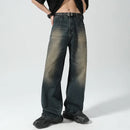 Straight-leg Loose-fit Jeans Pants Casual Streetwear For Men High Street