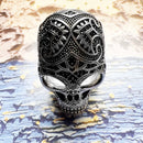 Skull Ring Fine Jewerly Autumn Ethnic Gift In 925 Sterling Silver