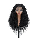13x4 Curly Lace Front Wig 22 Inches Pre Plucked Pre Cut Water Wave Lace Wigs For Women Ombre Brown Wigs