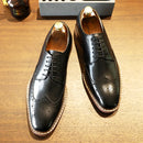 Formal men's shoes British genuine leather leisure derby shoes