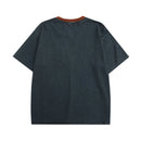 T-Shirt Streetwear Letter Embroidered Short Sleeved T-shirt Cotton Men Tshirt