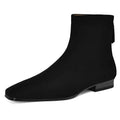 Ankle Boots Square Toe Ankle Boots Solid Color Autumn Winter Ladies Booties Shoes