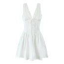 Summer Women Satin Princess Tank Dress Lady Sleeveless Low Waist A-line Mini Dresses