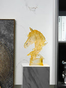 Luxury Home Decor Transparent Resin Horse Statues Modern Nordic Art Indoor Desktop Decoration Accessories Crafts