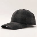 Autumn and winter houndstooth series baseball cap classic wool plaid wide-brimmed cap