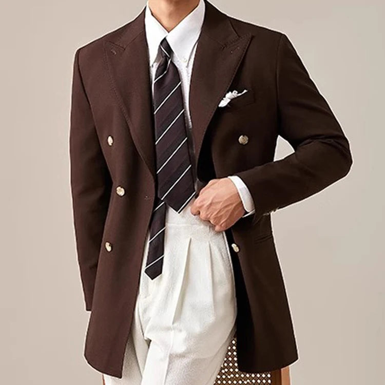 Men Blazer Slim Fit Blazer Double Breasted Blazer Men