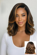 Honey Blonde Human Hair Bob Wig, 13x4 HD Lace Front Body Wave, 4/27 Ombre Highlight Glueless Wig for Women