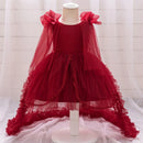 Baby Dress Girls Trailing Party Dresses Girl Embroidery Clothes Infant Evening Princess Gown Toddler Summer