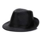 Fedoras Hats Men Genuine Leather Retro Jazz Caps Gentleman Real Leather Luxury Winter Classic Felt Trilby Hat