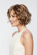 Golden Brown Ombre Short Curly Synthetic Wig Bob with Woolly Curls