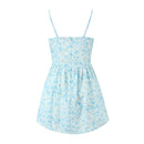 Summer Dress Women Spaghetti Straps Mini Floral Print Dresses Holiday Short Sundress
