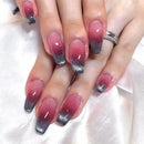 Eye Almond Fake Nails Pointed Head Wearable Manicure Nail Full Cover Press on Nails Women