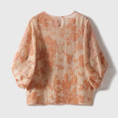 Flocking Elegant T-shirt Unique  Commute Versatile Top Spring