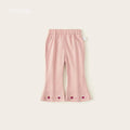 Spring Autumn Children Pants 1-10Y Girls Cotton Cartoon Bell-bottoms Casual Flare Trousers