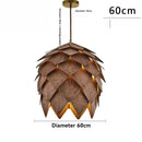 Solid Wood Pine Cone Chandelier Retro Internet Celebrity Wooden Chandelier