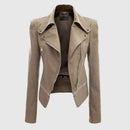 Beige leather jacket on a white background, Obroi