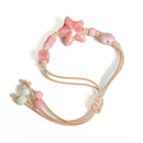 Handmade Pink Starfish Ceramic Bracelet Boho Adjustable Beach Jewelry gifts