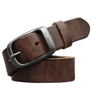 Casual Simple Belt Men's Jeans Buckle Belt Leather Waistband for Men