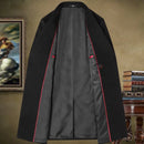 British Style Woolen Windbreaker Jacket Male Solid Trendy Coat Men's Slim Fit Business Elegant Trench