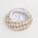 Elegant Houndstooth Beret Hats For Women Autumn Casual Hat Beret Female Octagonal Beret Newsboy Hat
